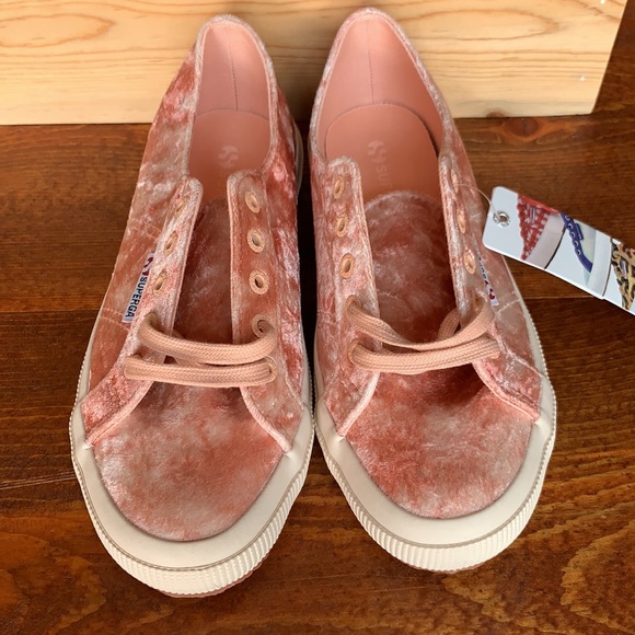 Superga Tie Dye Pink/Peach Velvet Sneakers Brand New in Box - Picture 6 of 16